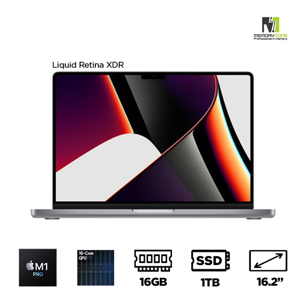 Macbook Pro 16 Inch M1 Pro Space Gray MK193SA/A (Apple M1 Pro, 16-Cores GPU, Ram 16GB, SSD 1TB, 16.2 Inch Liquid Retina XDR)