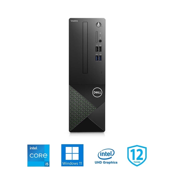 Máy bộ Dell Vostro 3710 SFF 42VT370002 (i5-12400, UHD 730, Ram 8GB DDR4, SSD 256GB + 1TB HDD, Windows 11, USB Keyboard & Mouse)