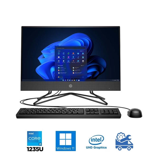 Máy tính All In One HP 200 Pro G4 21.5 Inch IPS 74S24PA (i5-1235U, UHD Graphics, Ram 8GB, 256GB SSD, Windows 11, Wired Keyboard & Mouse)