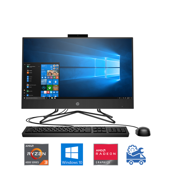 Máy tính All In One NonTouch HP 205 Pro G4 23.8 Inch IPS 31Y22PA (Ryzen 3 4300U, AMD Radeon Graphics, Ram 4GB, 256GB SSD, Windows 10 64-bit, Wireless Keyboard & Mouse)