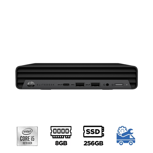 Máy tính Mini PC HP EliteDesk 800 G6 235T9PA/60U3PA (i5-10500, UHD 630, Ram 8GB, SSD 256GB, Windows 10/11 64-bit, USB Keyboard & Mouse)