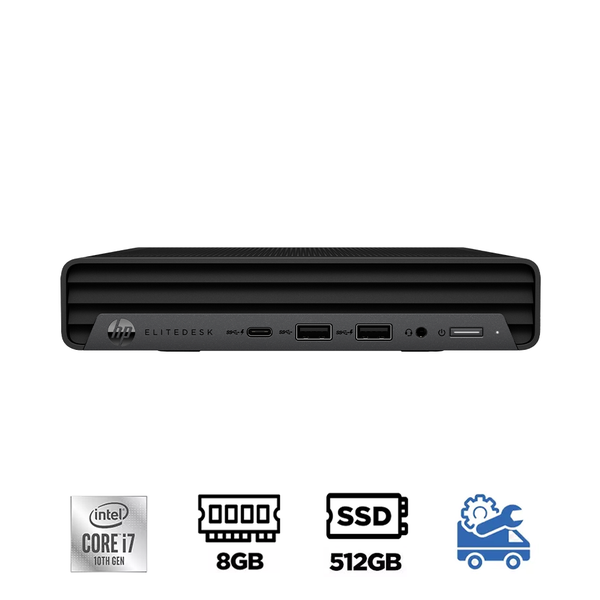 Máy tính Mini PC HP EliteDesk 800 G6 264Z8PA (i7-10700, UHD 630, Ram 8GB, SSD 512GB, Windows 10 64-bit, USB Keyboard & Mouse)