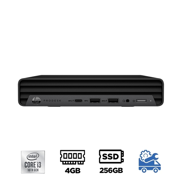 Máy tính Mini PC HP ProDesk 400 G6 60U52PA (i3-10100T, UHD 630, Ram 4GB, SSD 256GB, Windows 11, USB Keyboard & Mouse)