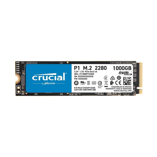 SSD Crucial P1 1TB NVMe 3D-NAND M.2 PCIe Gen3 x4 CT1000P1SSD8