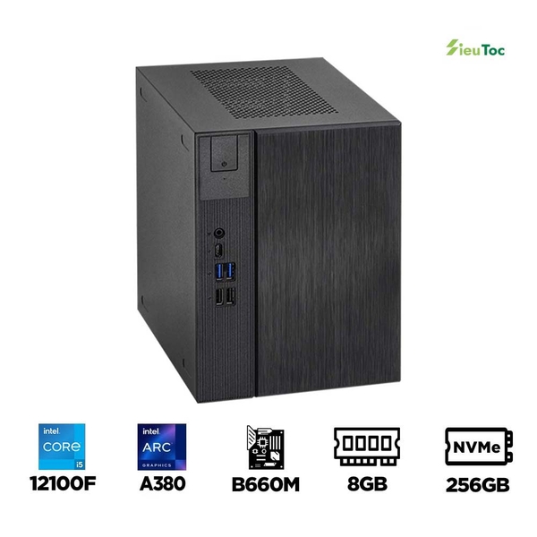 PC DeskMeet B660 ST-IB612100F (i3-12100F, ARC A380 6G, Ram 8GB, SSD 256GB)