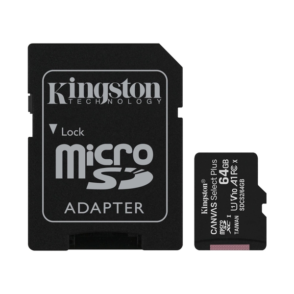 Thẻ Nhớ MicroSDXC Kingston Canvas Select Plus 64GB Class 10 U1 100MB/s SDCS2/64GB