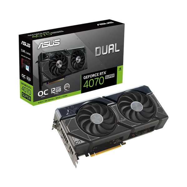 VGA Asus Dual GeForce RTX 4070 SUPER EVO OC Edition 12GB GDDR6X DUAL-RTX4070S-O12G-EVO