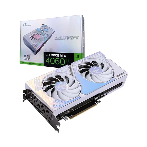 VGA Colorful iGame GeForce RTX 4060 Ti Ultra W DUO OC 16GB-V 2 Fan GDDR6 RTX-4060-Ti-Ultra-W-DUO-OC-16GB-V