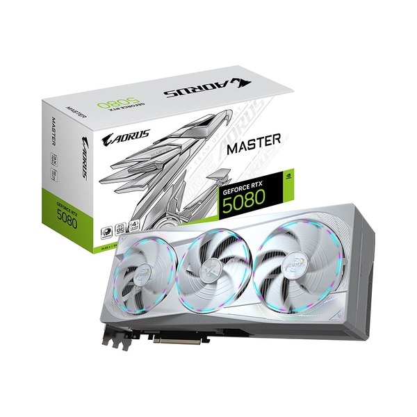 VGA Gigabyte GeForce RTX 5080 AORUS MASTER ICE 16GB GDDR7