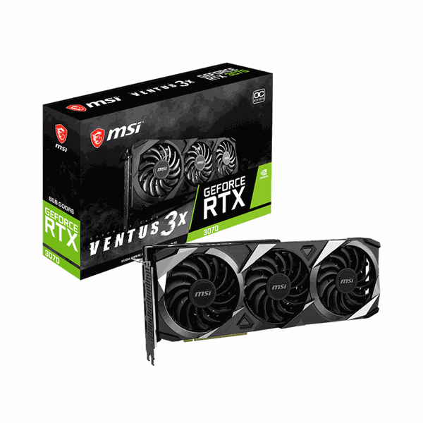 VGA MSI GeForce RTX 3070 VENTUS 3X 8G OC GDDR6 with LHR RTX-3070-VENTUS-3X-8G-OC-LHR