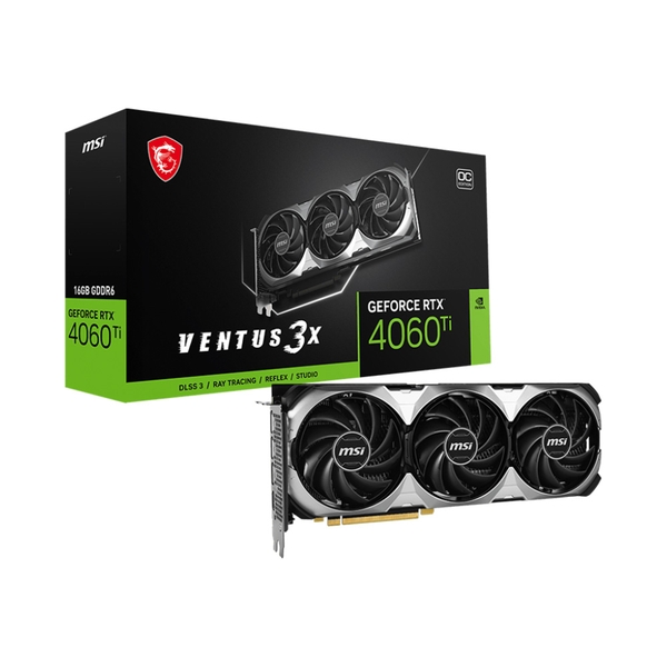 VGA MSI GeForce RTX 4060 Ti VENTUS 3X 16G OC GDDR6 RTX-4060-Ti-VENTUS-3X-16G-OC