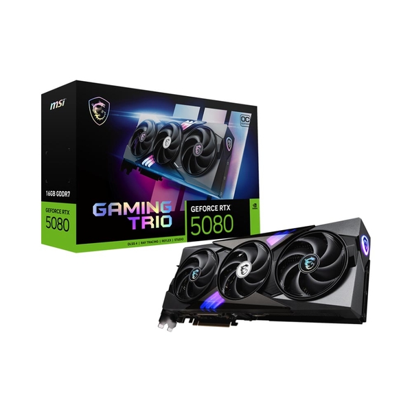VGA MSI GeForce RTX 5080 GAMING TRIO OC 16GB GDDR7