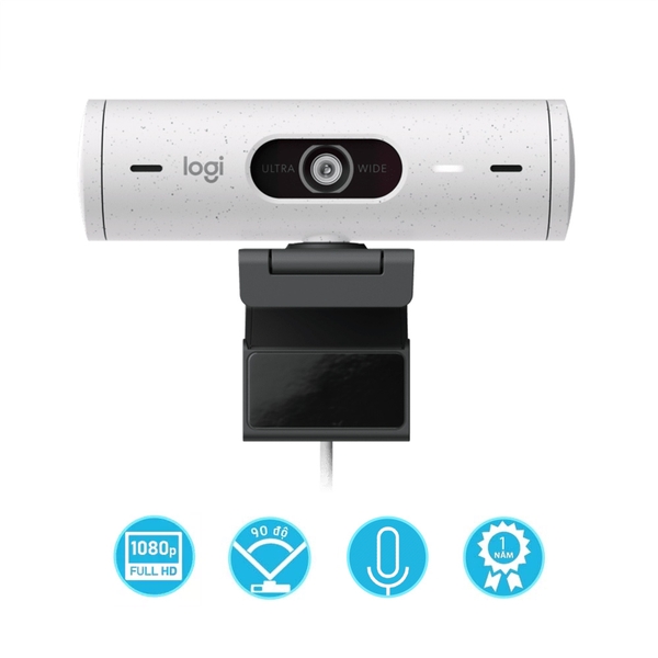 Webcam máy tính Logitech Brio 500 White 960-001429