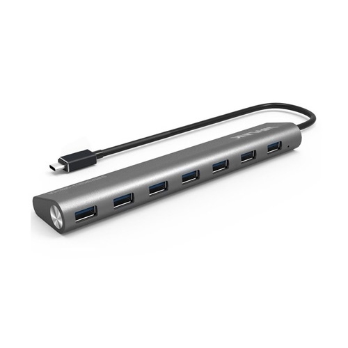 Bộ chia USB Type-C ra 7 cổng USB 3.0 Aluminium WavLink WL-UH3075C