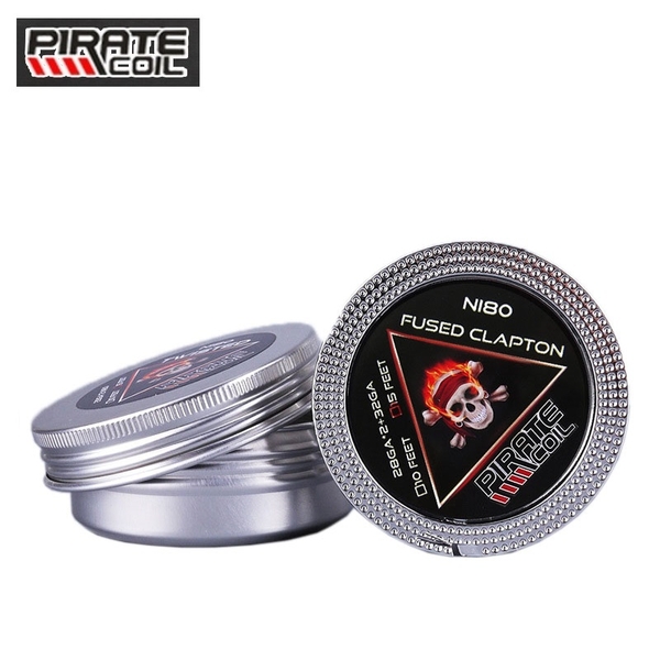 ⚡️ Fused Clapton ⚡️ Dây Quấn Coil PIRATE-COIL NI80 (15 feet) - Hộp Thiếc - Dây dẫn nhiệt DIY, build coil, trở