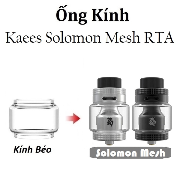 Ống Kính Thủy Tinh Cho Buồng Đốt Kaees Solomon Mesh RTA (25mm)