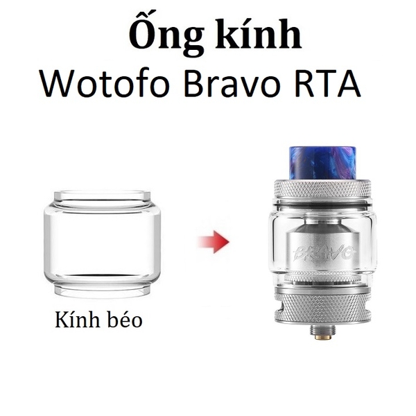 Ống Kính Thủy Tinh Cho Buồng Đốt Wotofo Bravo