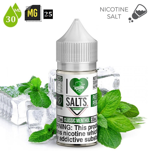 Tinh Dầu I LOVE SALTS Nic (25mg / 30ml) - (Classic Menthol)