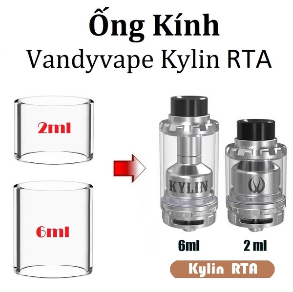 Ống Kính Thủy Tinh Cho Buồng Đốt Vandyvape Kylin RTA (2ml/6ml)