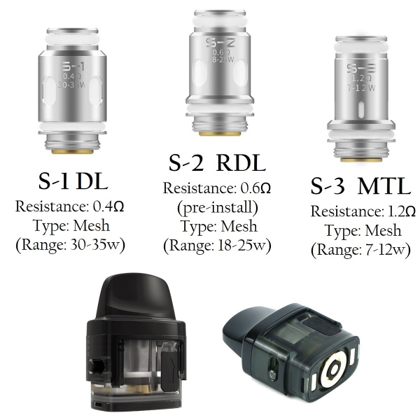 Đầu OCC Pod - Santi S-1 DL | S-2 RDL | S-3 MTL Thay Thế Cho Smoant Santi Và Charon Baby Plus +