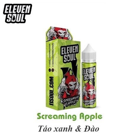 Tinh Dầu Vape Eleven Soul (60ml) - (Screaming Apple - Táo xanh & Đào)