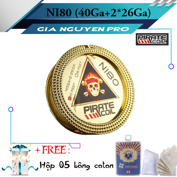 ⚡️40Ga + 2 * 26Ga⚡️ Dây Nichrome Ni80 PIRATE-COIL (10 feet) _ Dây dẫn nhiệt DIY, build coil, trở