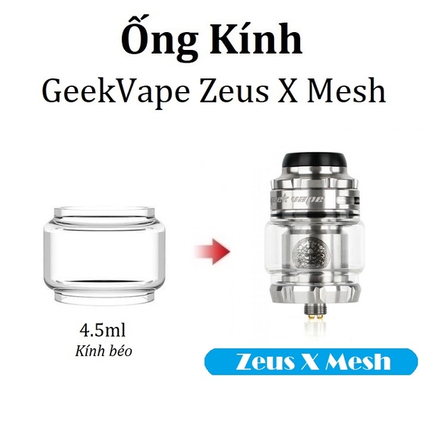 Ống Kính Thủy Tinh Cho Buồng Đốt Geekvape Zeus X Mesh