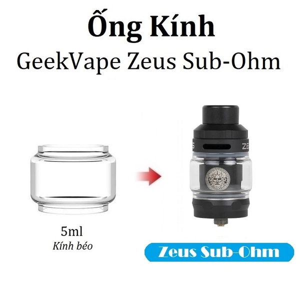 Ống Kính Thủy Tinh Cho Buồng Đốt Geekvape Zeus Sub-Ohm