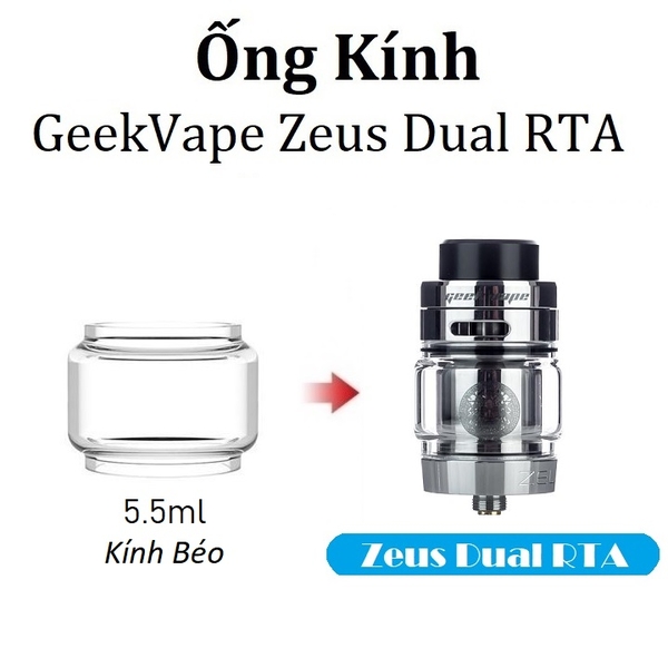 Ống Kính Thủy Tinh Cho Buồng Đốt Geekvape Zeus Dual RTA