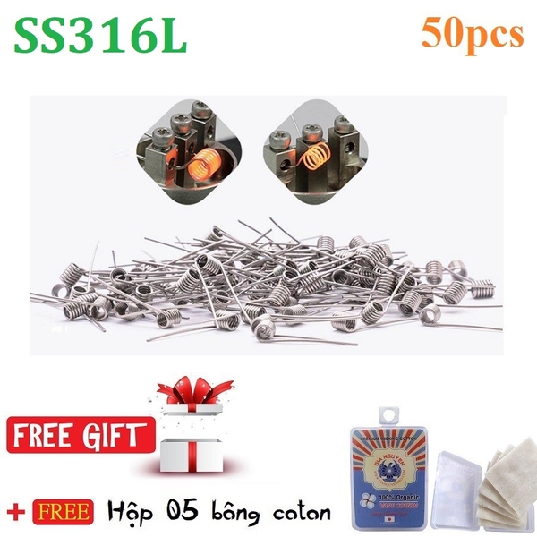 ⚡️Full Size⚡️ Bộ 50 Coil SS316L _ Dây dẫn nhiệt DIY, build coil, trở