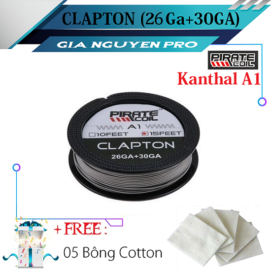 ⚡️Clapton 26ga+30ga⚡️ Dây Quấn Coil PIRATE-COIL KA1 (15 feet) - Dây dẫn nhiệt DIY, build coil, trở