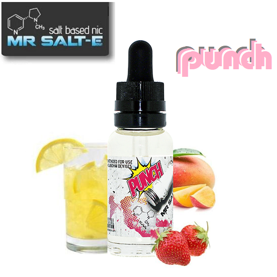 Tinh Dầu Vape Salt Nic MR.SALT-E (45mg / 30ml) - (#7 Punch - Dâu Tây, Chanh & Xoài)