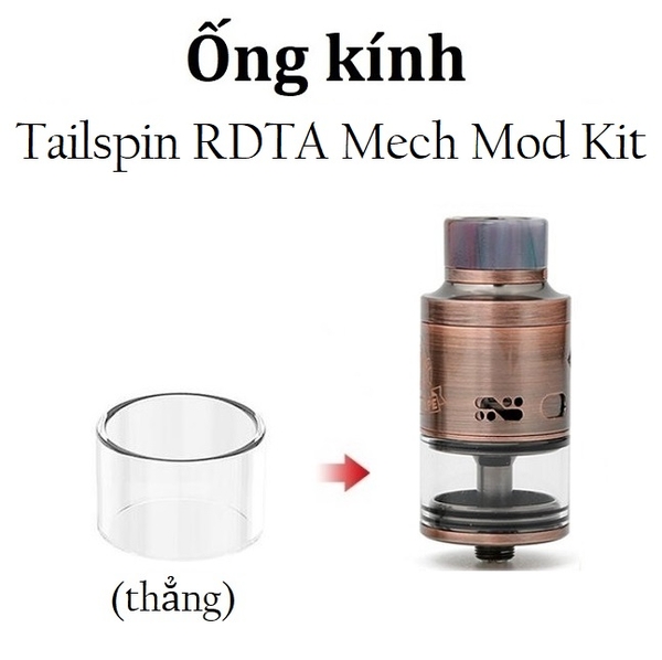 Ống Kính Thủy Tinh Cho Buồng Đốt Steel Vape Tailspin RDTA Mech Mod Kit