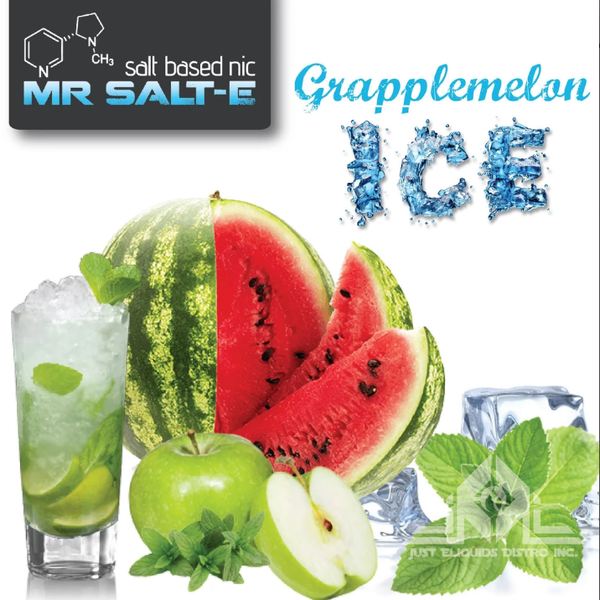 Tinh Dầu Vape Salt Nic MR.SALT-E (45mg / 30ml) - (#4 GrappleMelon Ice - Táo xanh, dưa hấu & bạc hà)
