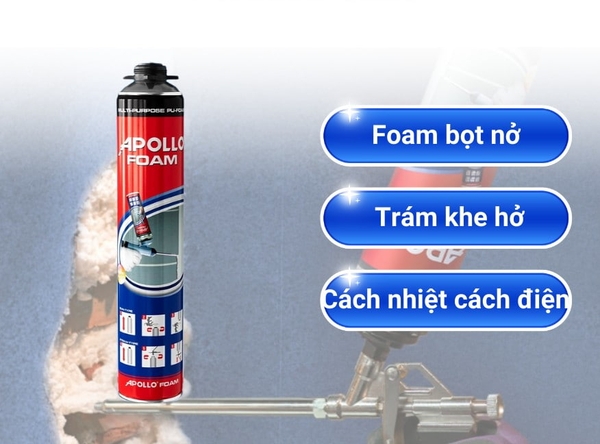Keo bọt nở Apollo Foam chính hãng – Cam kết giá tốt nhất cho nhà thầu