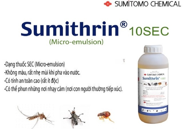Thuốc diệt ruồi, muỗi, Kiến, gián Sumithrin 10 SEC Han Thang Pest Control