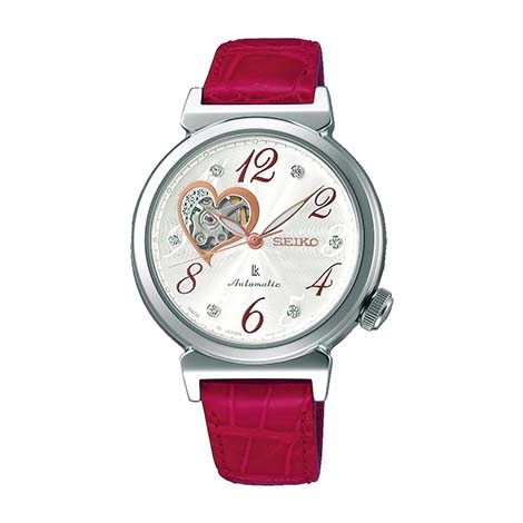 ĐỒNG HỒ NỮ SEIKO LUKIA SSVM023 DÂY DA CÁ SẤU ĐỎ MÁY CƠ