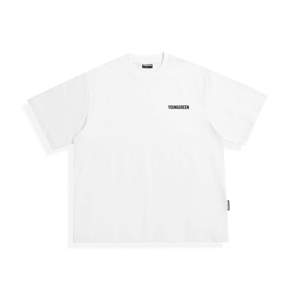 WHITE YOUNG GREEN T-SHIRT