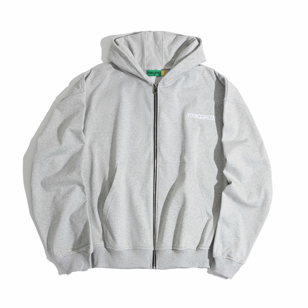 SCRIPT BOXY ZIP HOODIE - góc nhìn khác
