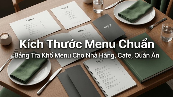 Kích Thước Menu Chuẩn - Bảng Tra Khổ Menu Cho Nhà Hàng, Cafe, Quán Ăn