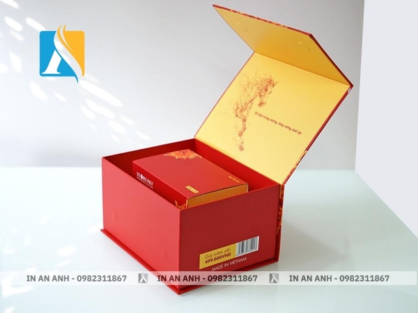 Hộp carton lạnh mở lật có nam châm sang trọng