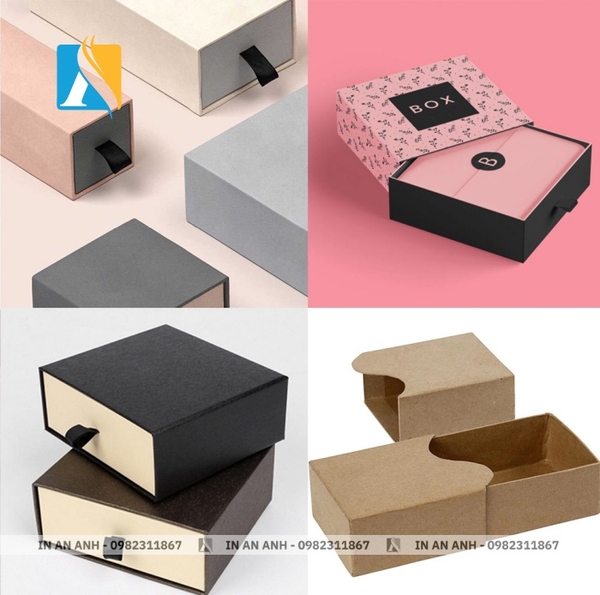 Hộp carton lạnh dạng kéo đựng phụ kiện thời trang