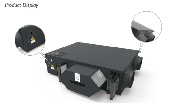 Quạt KHÍ TƯƠI hồi nhiệt MIA VENTILATION - Lọc CARBON HEPA TĨNH ĐIỆN