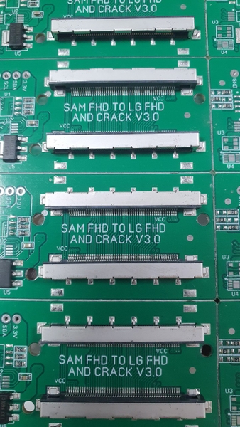 Bo chuyển cáp, mạch chuyển cáp SAM FHD to LG FHD Crack V3.0 51p 0.5mm jack sắt kèm dây cap 10cm G2-E9