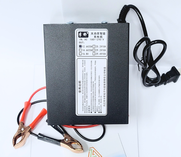 Bộ Sạc Pin Lithium 3S 12.6V 20A Kẹp Đỏ Đen ( Có quạt ) 1.5% G10-T3