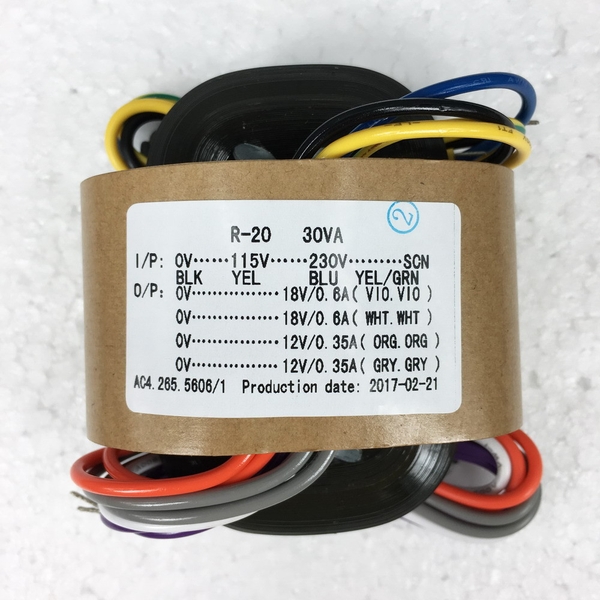 Biến áp nguồn 115V-230V 30W kép 18Vx2 + kép 12V x2 dây đồng chất lượng tốt