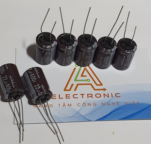 Tụ điện Nichicon gốc 400V 22UF 12.5X20 105 độ RK-146