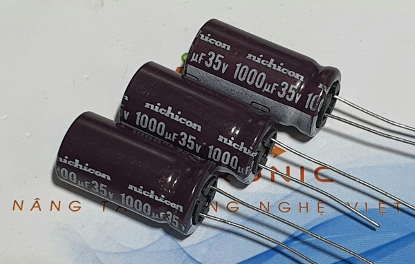 Tụ điện nhôm Nichicon 1000uf 35v 13x25mm RK-206