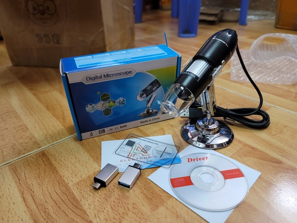 KÍNH HIỂN VI ĐIỆN TỬ USB DM38 ZOOM 1000X Có Đầu Cắm USB,8 Bóng LED, Camera 0,3MP G7-3 1.5% (bh 3 thg)