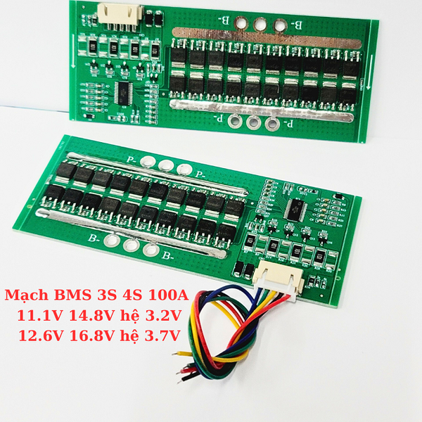 Mạch BMS 3S 4S pin 3.7V 150A Max 500A 12.6V 16.8V  (Ver 02) dòng xả cao, khởi động xe, bảo vệ chống chập tải,ngắt qua nhiệt sạc xả chung G2-0